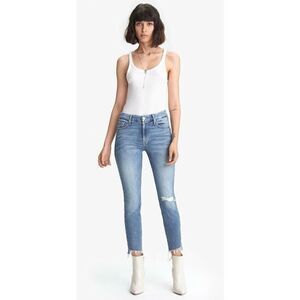 Womens Mother The Looker Ankle Step Fray Jeans